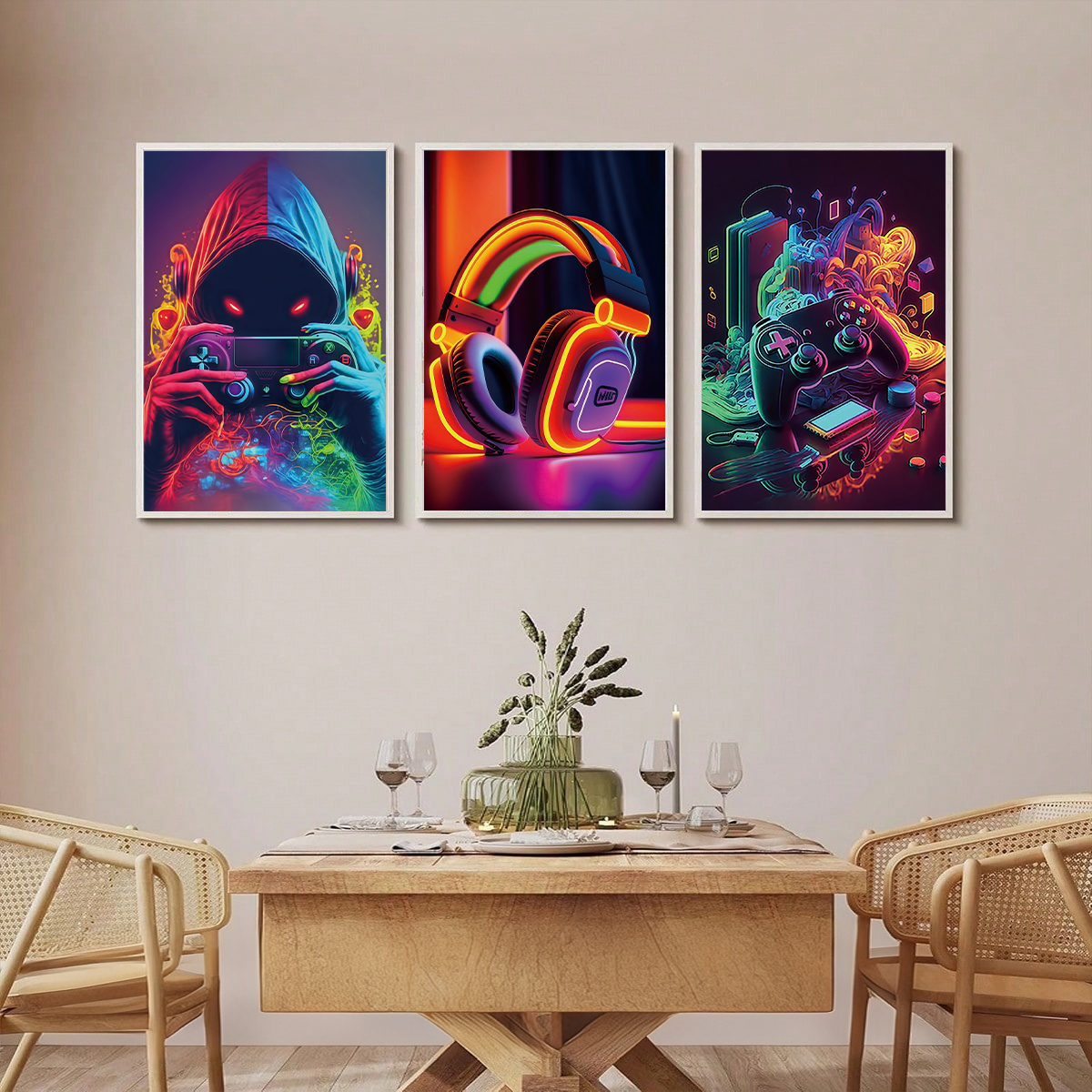 Esports In Gaming - Triple-Link Esports Theme Wall Art Specifically