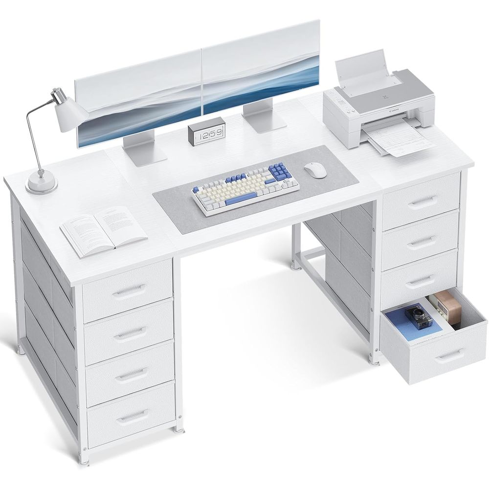 Gaming & Esports District - 48 Inch White Computer Desk with