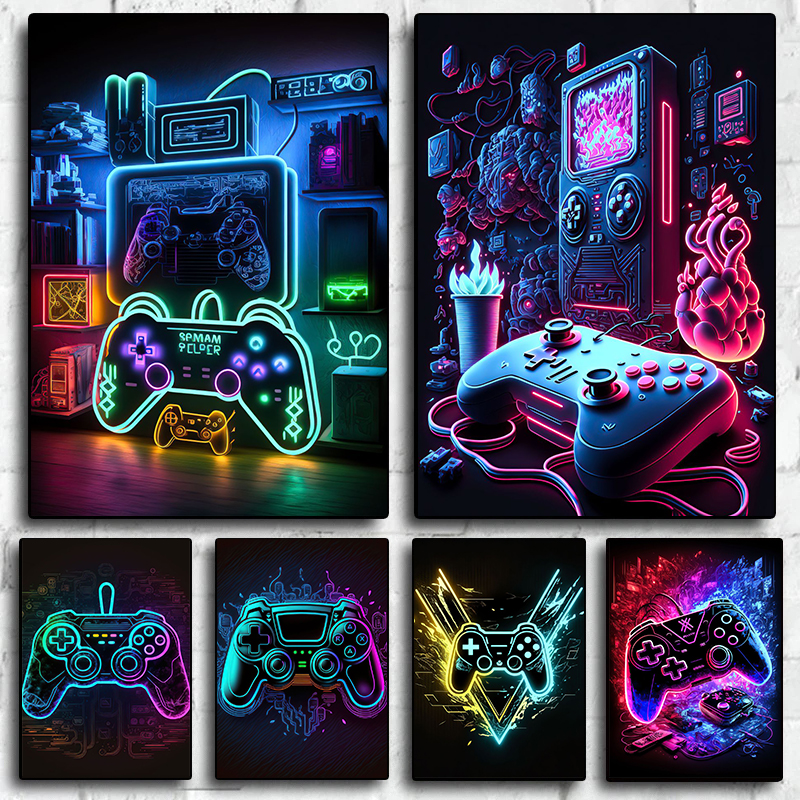 Esports Gaming Poster - Cool Gaming Wall Art Canvas Painting,