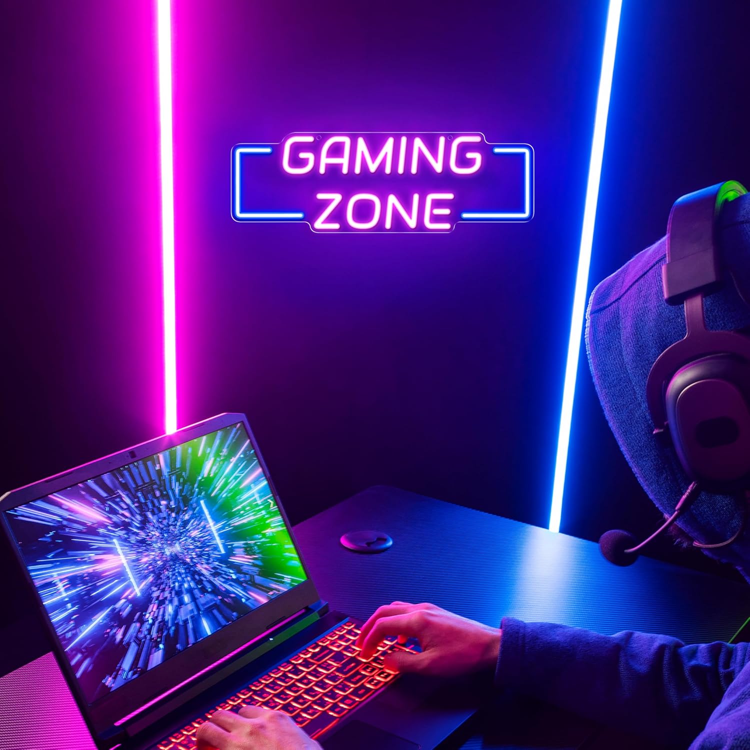 Gaming Zone Neon Sign USB LED  - đánh giá và giá Esports Gaming Bar