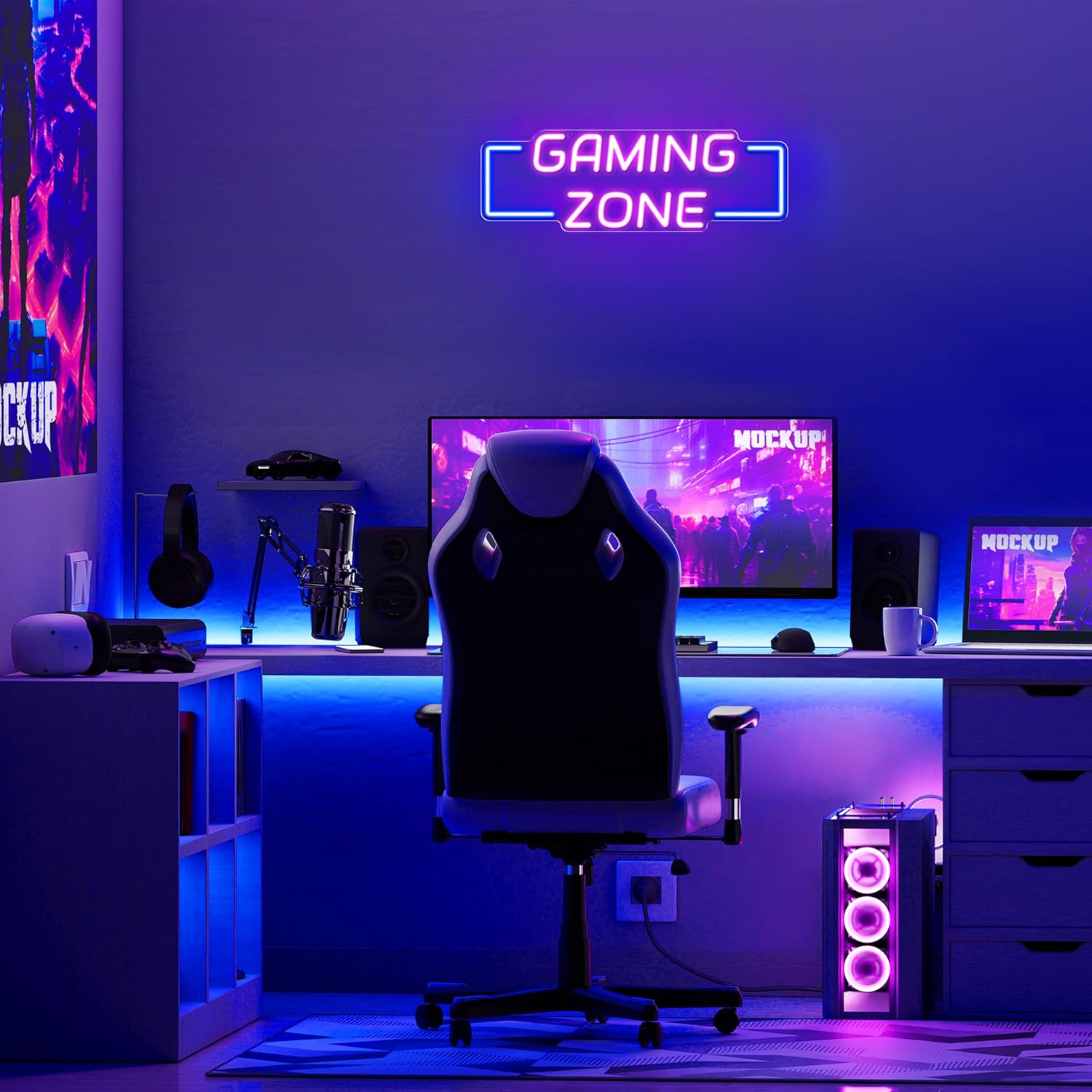 Gaming Zone Neon Sign USB LED  - đánh giá và giá Esports Gaming Bar