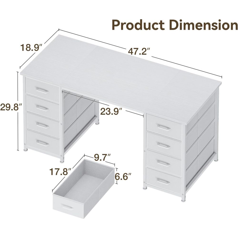 48 Inch White Computer Desk wi - đánh giá và giá Gaming & Esports District