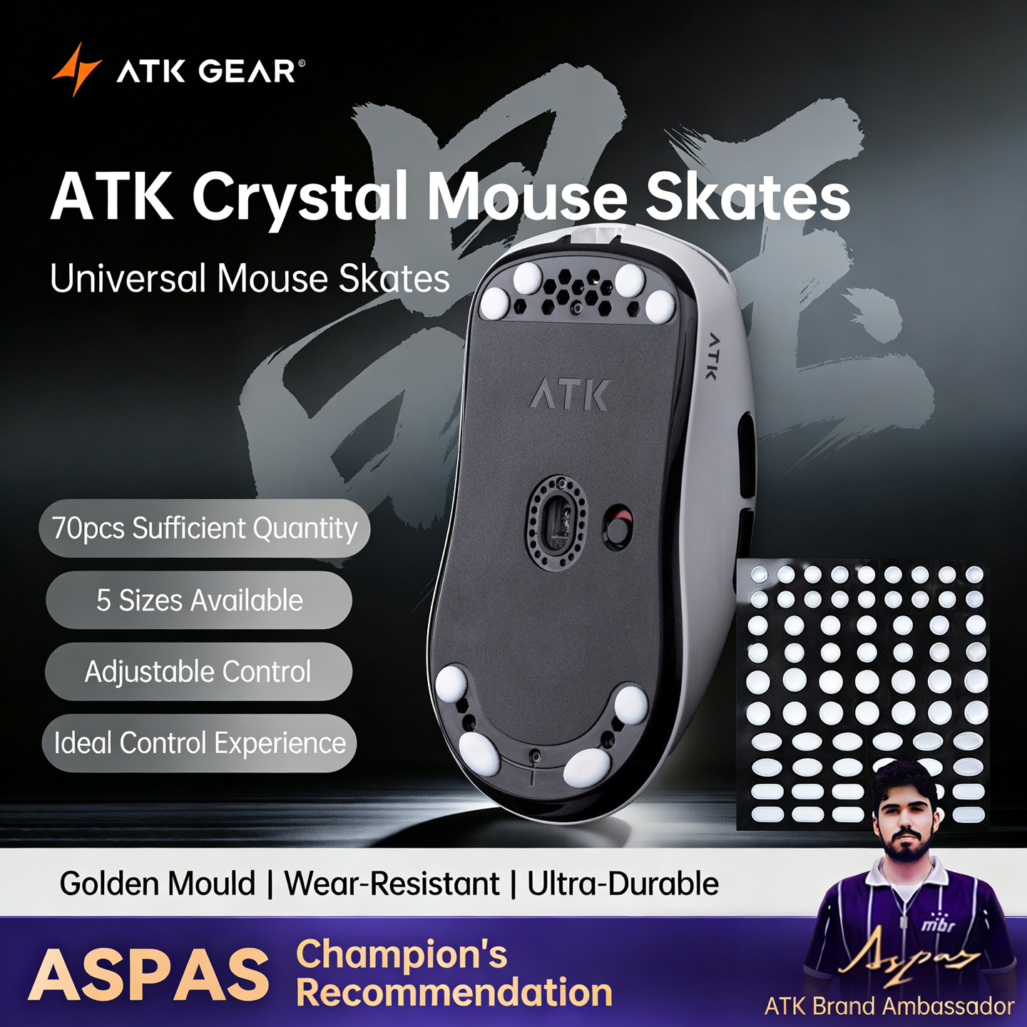 ATK Crystal Jade Teflon Mouse  - đánh giá và giá Esports Gaming Mouse