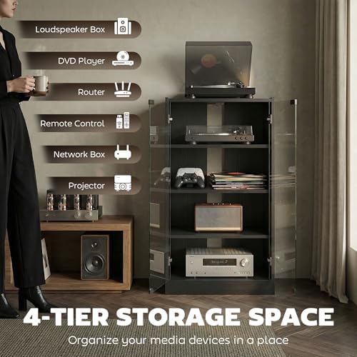 Media Cabinet, 4-Tier Stereo C - đánh giá và giá Gaming & Esports District