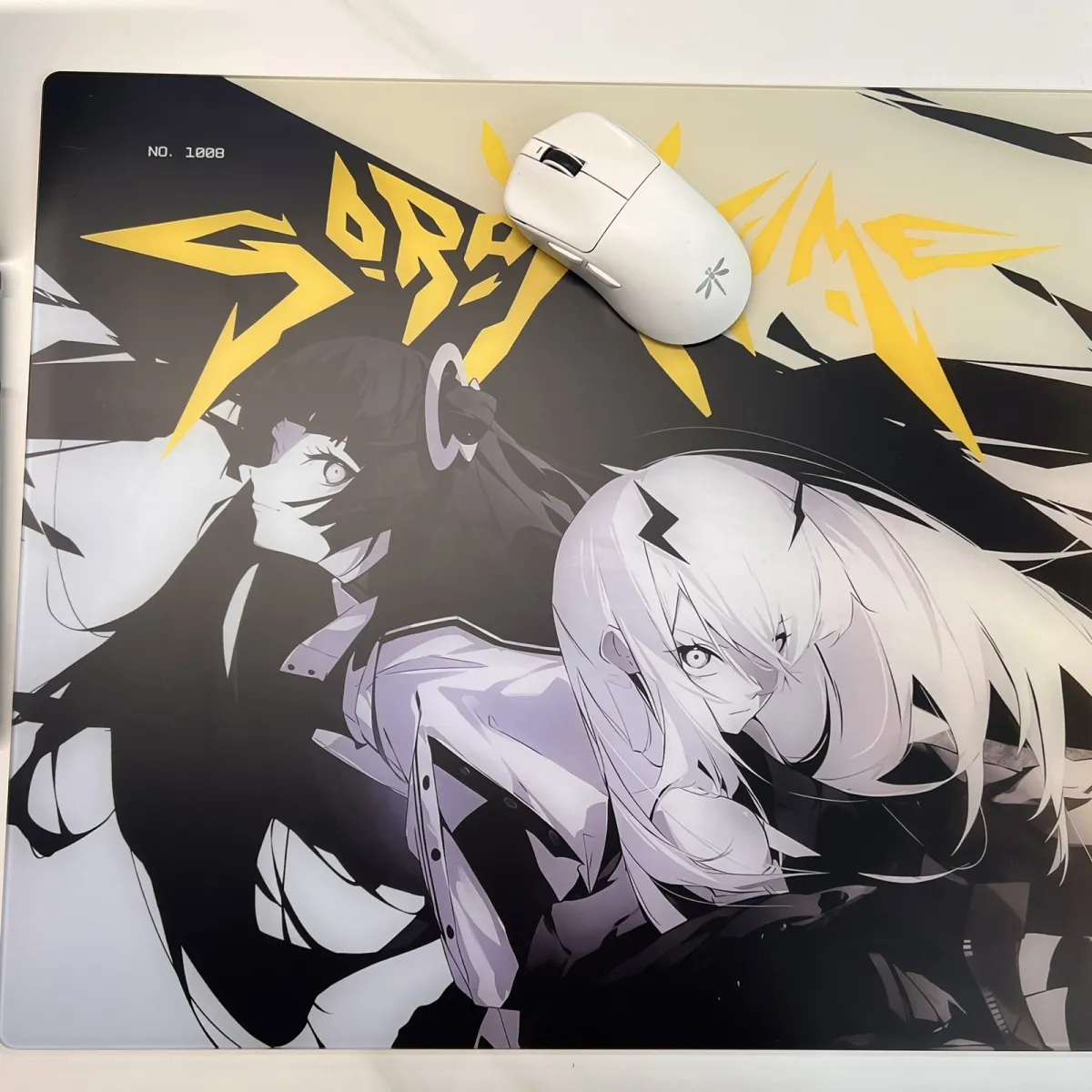 Black White Girl Glass Mousepa - đánh giá và giá Esports Gaming Table