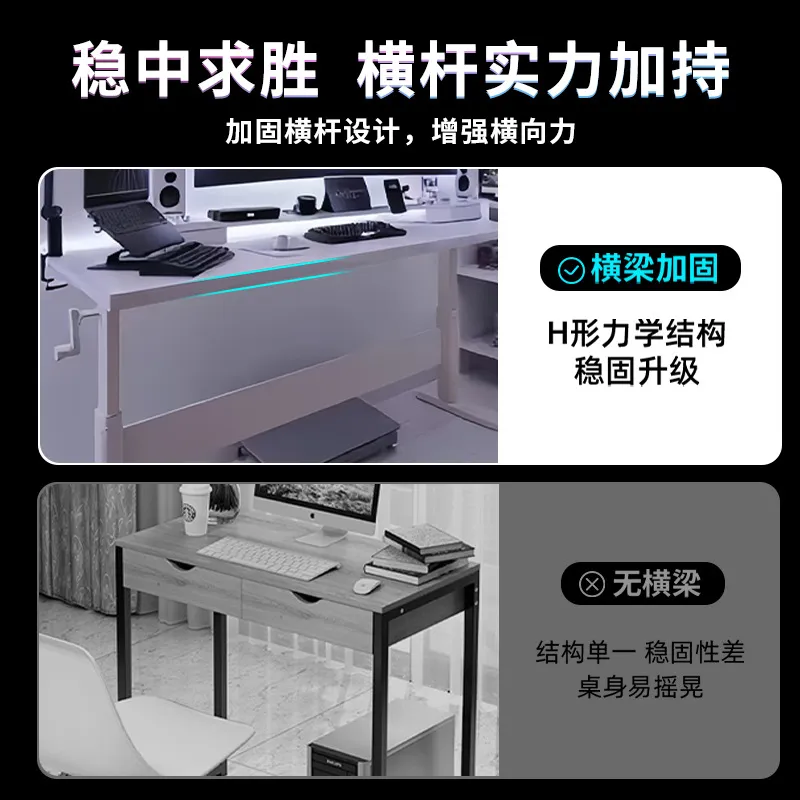 Solid Wood Computer Desk Heigh - đánh giá và giá Esports Gaming Table