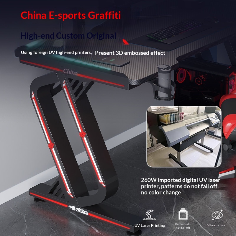 Double Student Computer Desk F - đánh giá và giá Esports Gaming Table