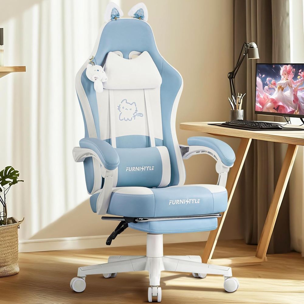 Ergonomic Blue/White Gaming Ch - đánh giá và giá Gaming & Esports District