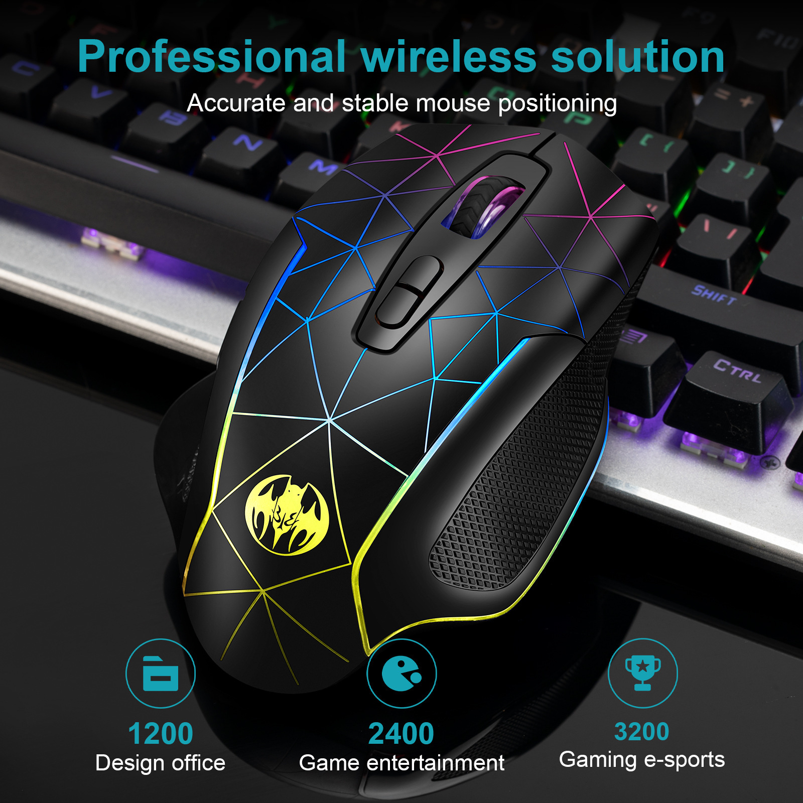 Wireless Charging RGB Light Ef - đánh giá và giá Esports Gaming Maus