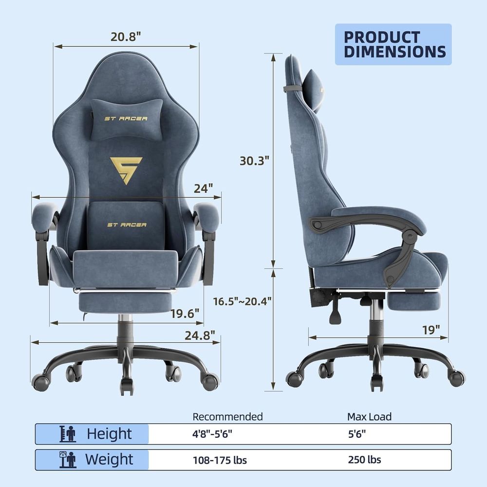 Ergonomic Gaming Chair with Fo - đánh giá và giá Gaming & Esports District