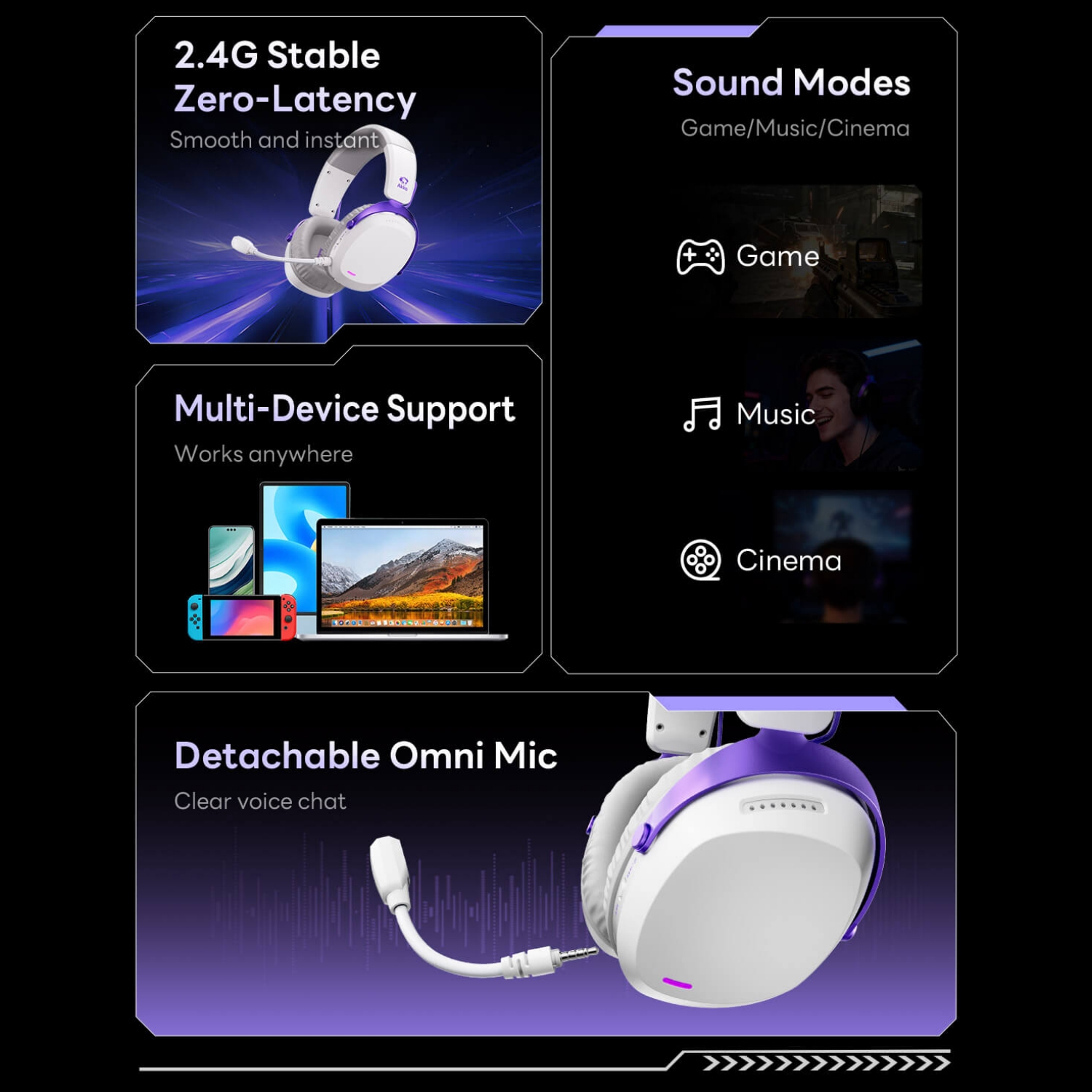 Akko GH300 Headset 7.1 Virtual - đánh giá và giá Esports Gaming Bar