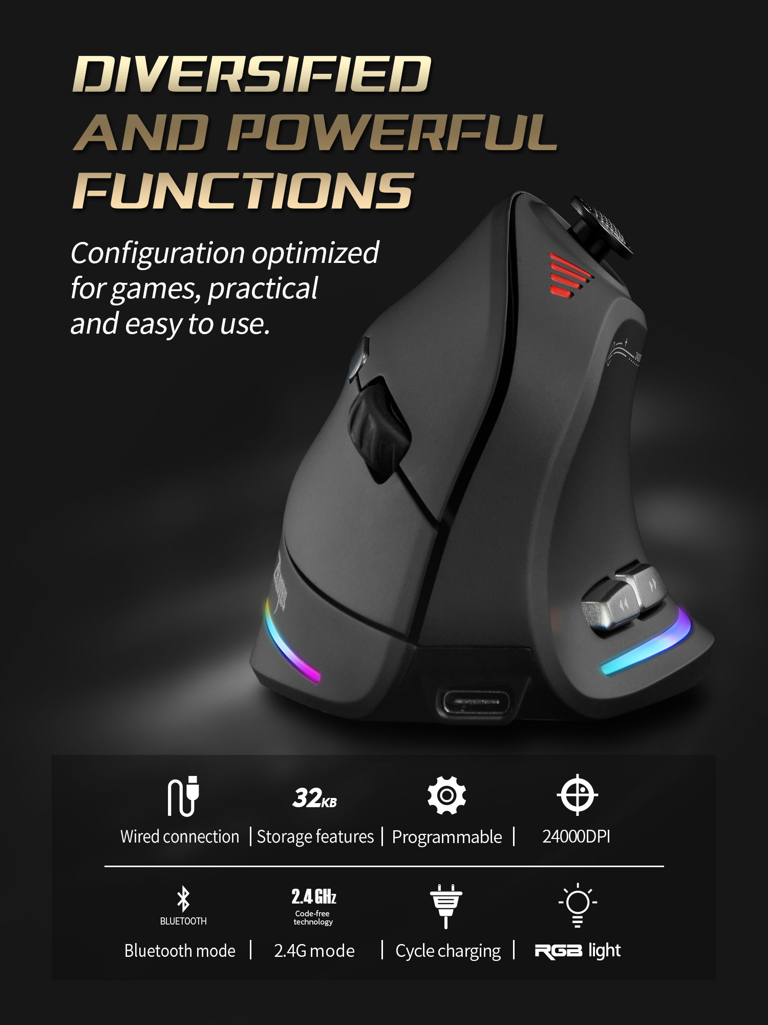 Jomaa RGB Backlit Wireless Ver - đánh giá và giá Esports Gaming Mice
