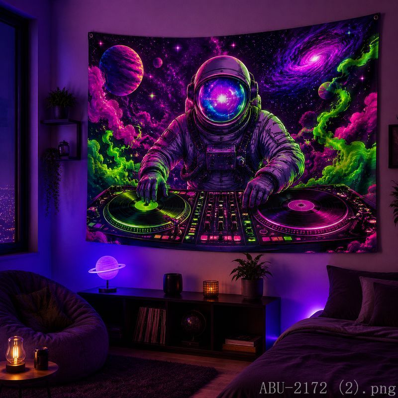Space Astronaut Disc Tapestry  - đánh giá và giá Esports Gaming Bar